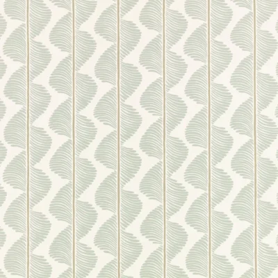 Papel pintado de rayas en color verde Aubin W472/02