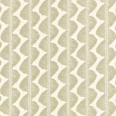 Papel pintado de rayas en color verde Aubin W472/03