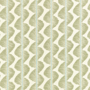 Papel pintado de rayas en color verde Aubin W472/04