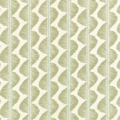 Papel pintado de rayas en color verde Aubin W472/04