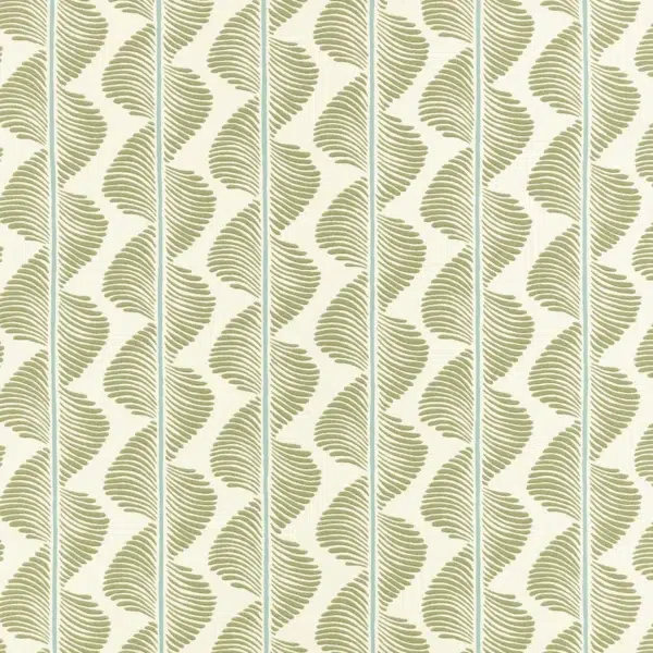 Papel pintado de rayas en color verde Aubin W472/04
