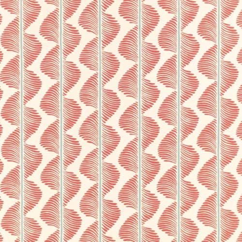 Papel pintado de rayas en color beige Aubin W472/01 21 Papel pintado de rayas en color rojo Aubin W472/06