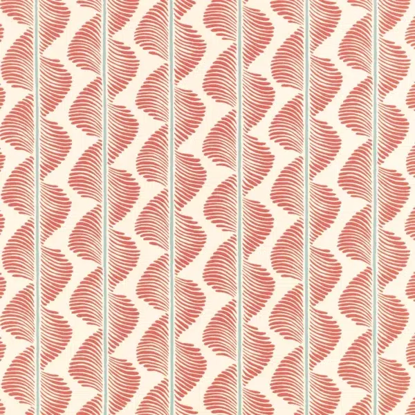 Papel pintado de rayas en color rojo Aubin W472/06