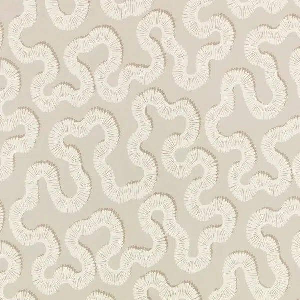 Papel pintado de dibujo abstracto en color beige Kezia W478/01