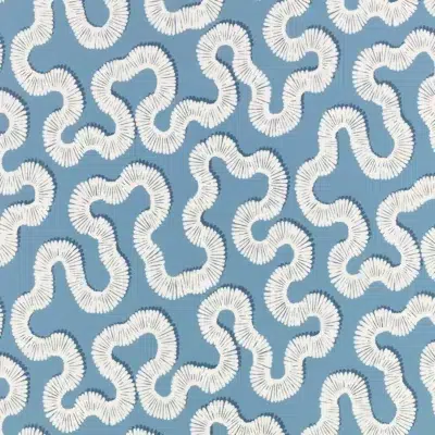 Papel pintado de dibujo abstracto en color azul Kezia W478/04