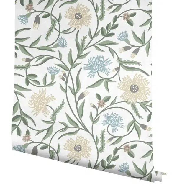 Papel pintado de estampado floral en color negro Aster RF7434 - Imagen 9