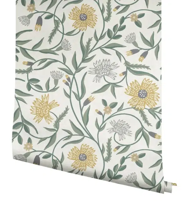 Papel pintado de estampado floral en color negro Aster RF7434 - Imagen 13