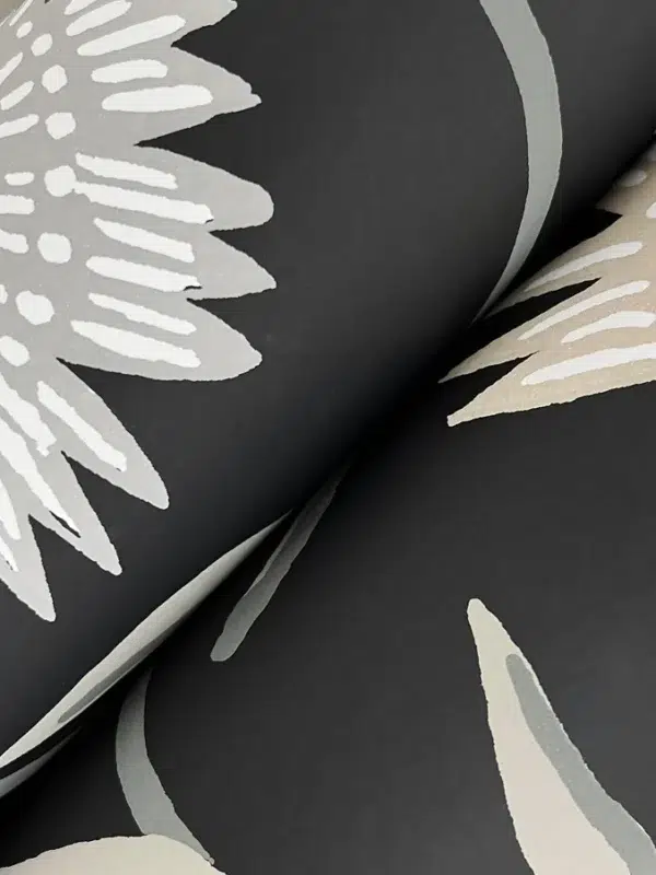 Papel pintado de estampado floral en color negro Aster RF7434 - Imagen 4