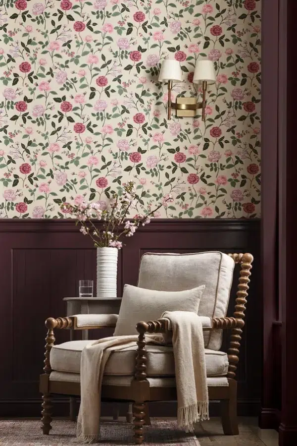 Papel pintado de estampado floral en color negro Roses RF7542 - Imagen 23