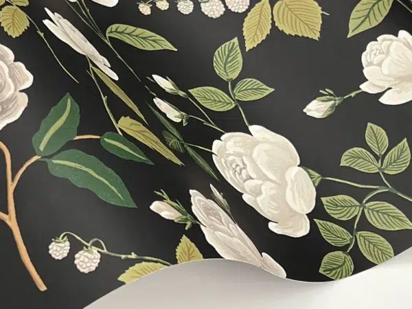 Papel pintado de estampado floral en color negro Roses RF7542 - Imagen 6