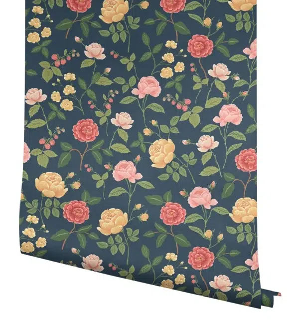 Papel pintado de estampado floral en color negro Roses RF7542 - Imagen 13