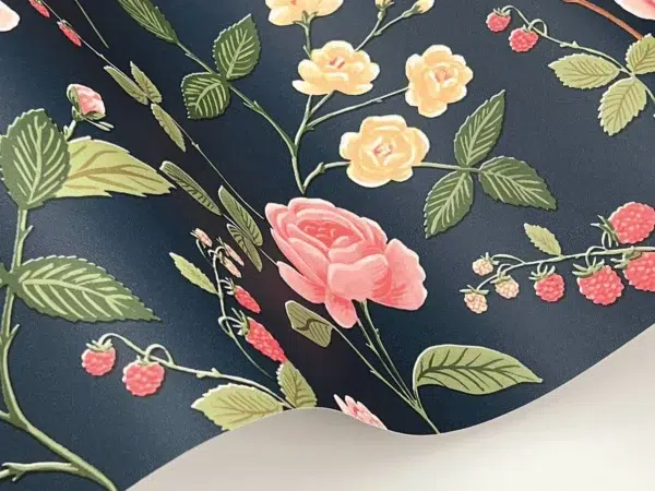 Papel pintado de estampado floral en color negro Roses RF7542 - Imagen 14