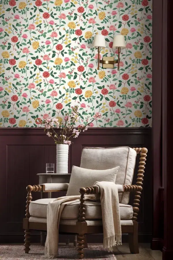 Papel pintado de estampado floral en color negro Roses RF7542 - Imagen 19