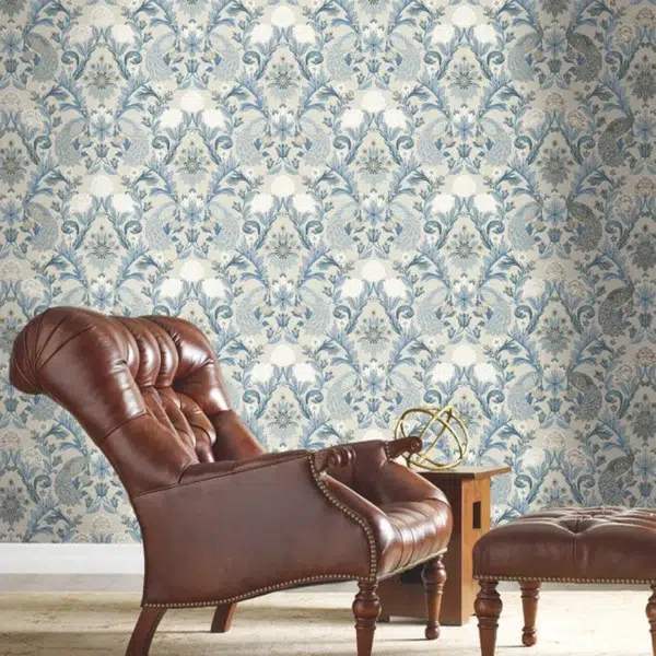 Papel pintado de estampado floral en color verde Plume Dynasty AC9104 - Imagen 6