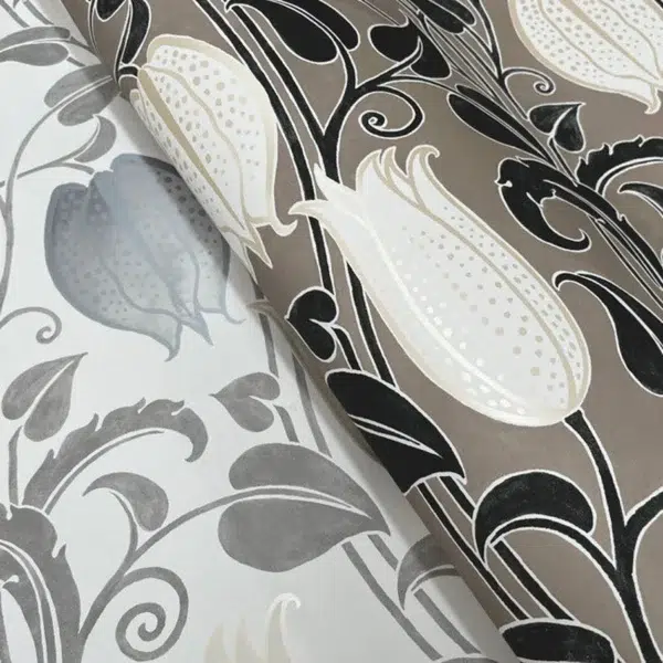 Papel pintado de estampado floral en color beige Canterbury Bells AC9206 - Imagen 14