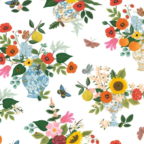 Papel pintado de estampado floral multicolor Flower Studies RF7402