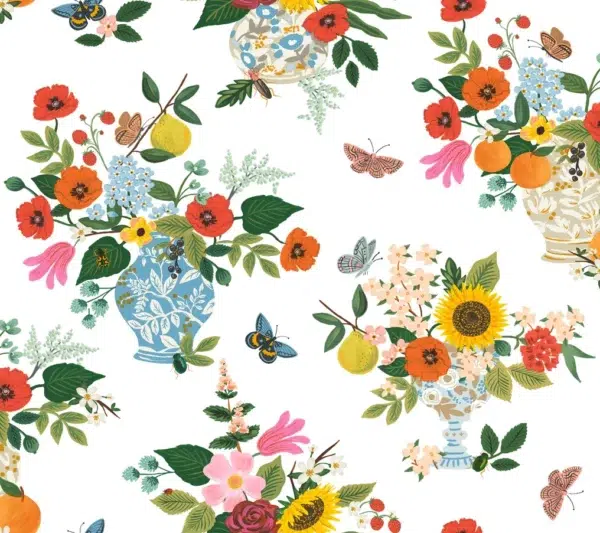 Papel pintado de estampado floral multicolor Flower Studies RF7402