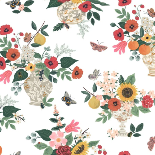 Papel pintado de estampado floral en multicolor Flower Studies RF7404
