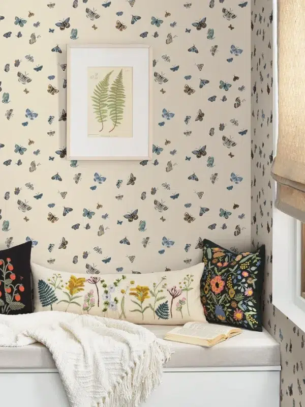 Papel pintado de mariposas en color negro Butterfly House RF7413 - Imagen 19