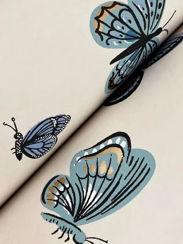 Papel pintado de mariposas en color negro Butterfly House RF7413 - Imagen 20