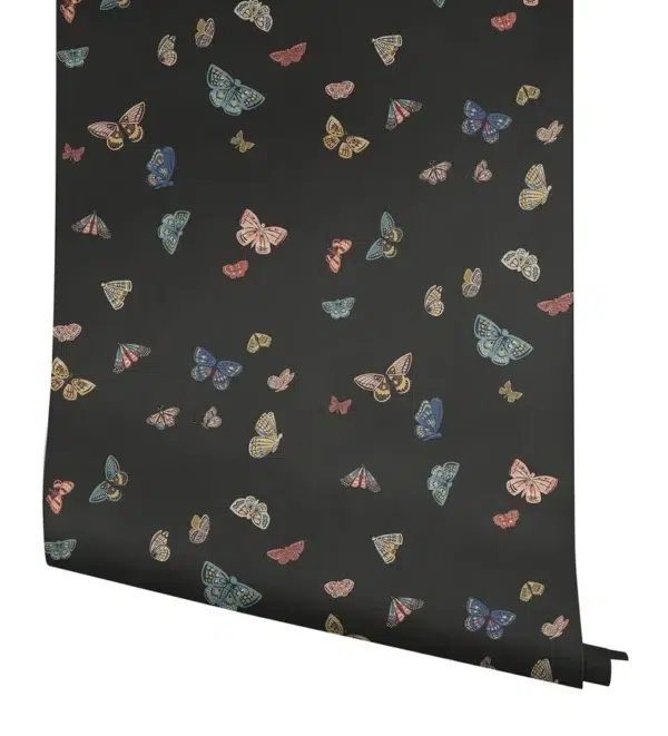 Papel pintado de mariposas en color negro Butterfly House RF7413 - Imagen 5