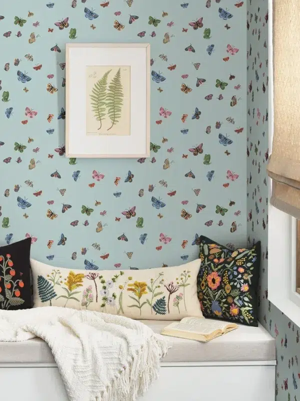 Papel pintado de mariposas en color negro Butterfly House RF7413 - Imagen 7