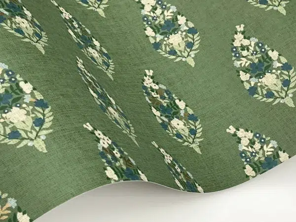 Papel pintado de estampado floral en color azul Paisley RF7473 - Imagen 22