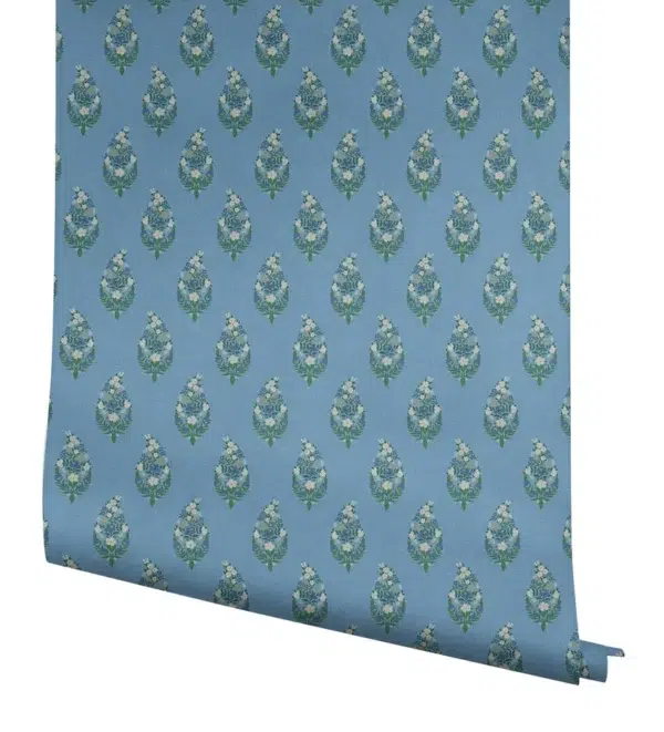 Papel pintado de estampado floral en color azul Paisley RF7473 - Imagen 5