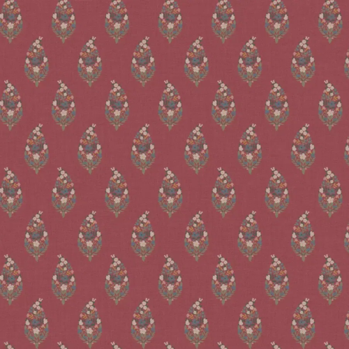 Papel pintado de estampado floral en color rojo Paisley RF7475