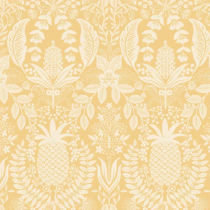 Papel pintado de damasco en color amarillo Pineapple Damask RF7481