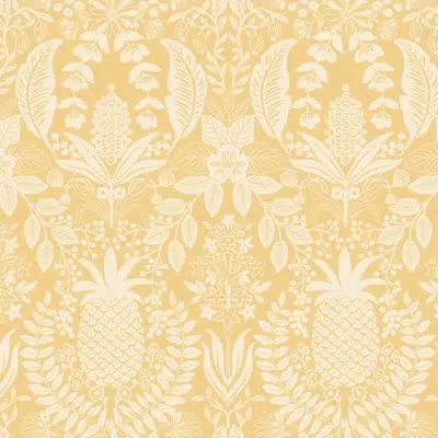 Papel pintado de damasco en color amarillo Pineapple Damask RF7481