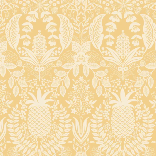 Papel pintado de damasco en color amarillo Pineapple Damask RF7481
