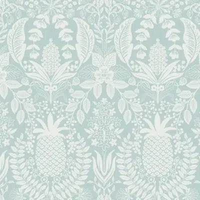 Papel pintado de damasco en color azul Pineapple Damask RF7484