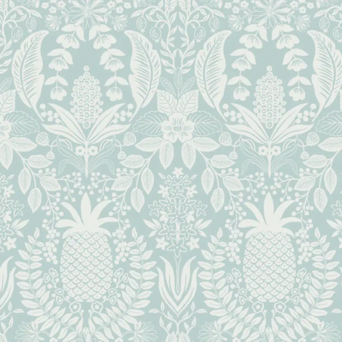 Papel pintado de damasco en color azul Pineapple Damask RF7484