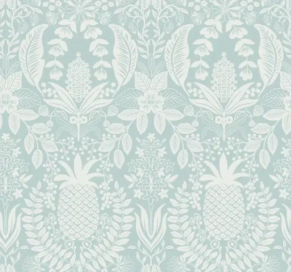 Papel pintado de damasco en color azul Pineapple Damask RF7484