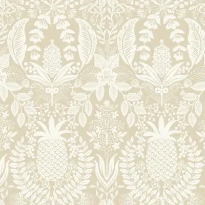 Papel pintado de damasco en color beige Pineapple Damask RF7485