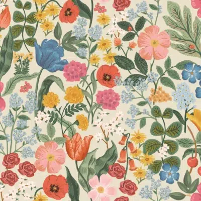Papel pintado de estampado floral en color beige Blossom RF7492