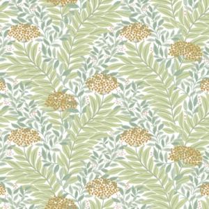 Papel pintado de estampado floral en color verde Highgrove RF7501