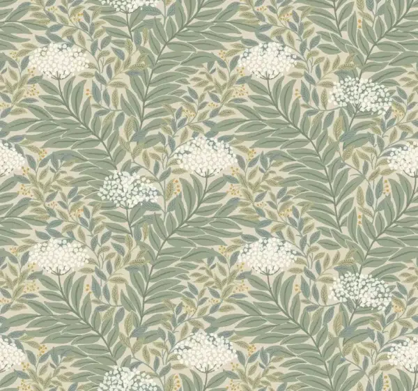 Papel pintado de estampado floral en color beige Highgrove RF7502