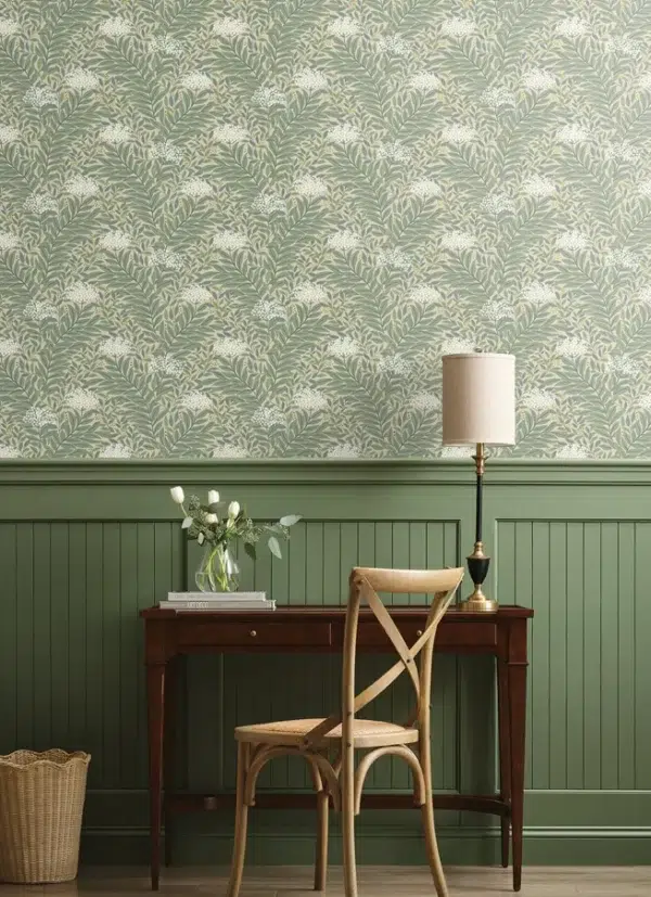 Papel pintado de estampado floral en color verde Highgrove RF7504 - Imagen 7
