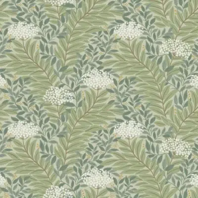 Papel pintado de estampado floral en color verde Highgrove RF7503