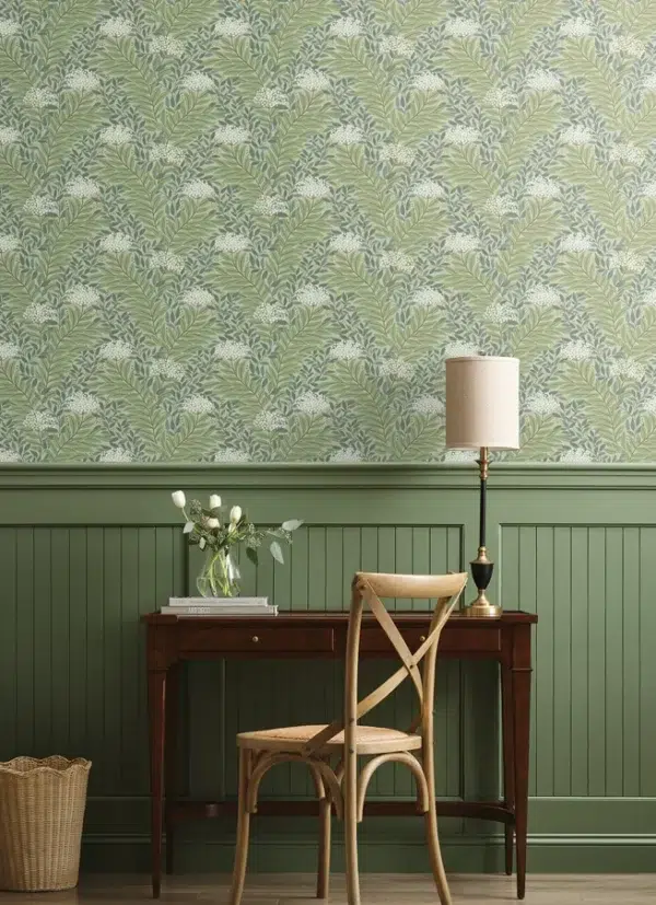 Papel pintado de estampado floral en color verde Highgrove RF7504 - Imagen 11
