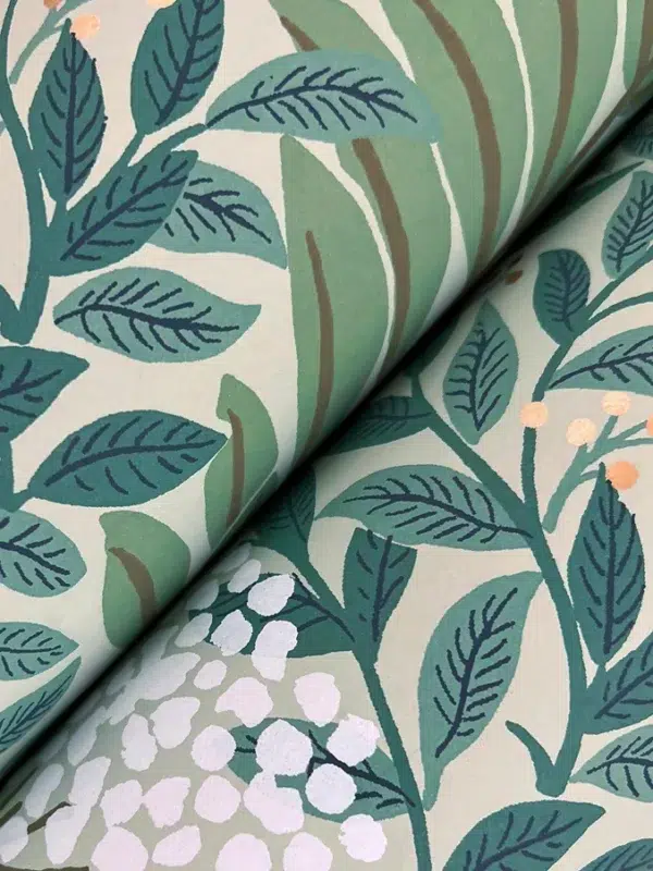 Papel pintado de estampado floral en color verde Highgrove RF7504 - Imagen 12