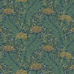 Papel pintado de estampado floral en color verde Highgrove RF7505