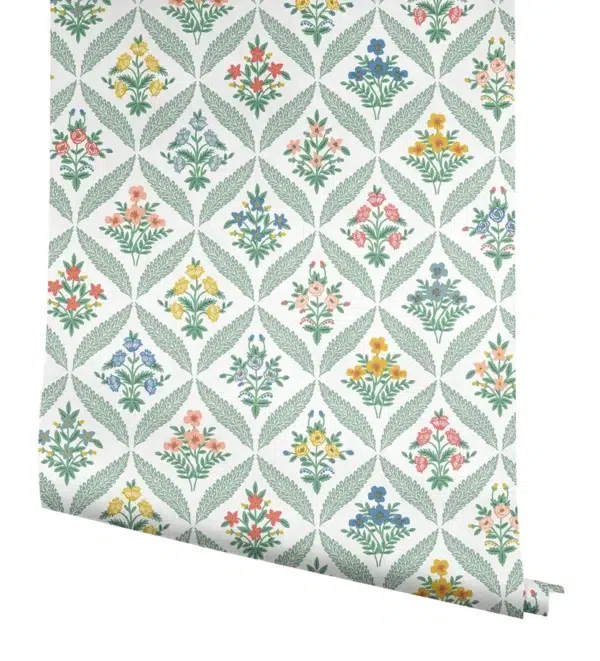 Papel pintado de rombos en color verde Estee Garden RF7513 - Imagen 5