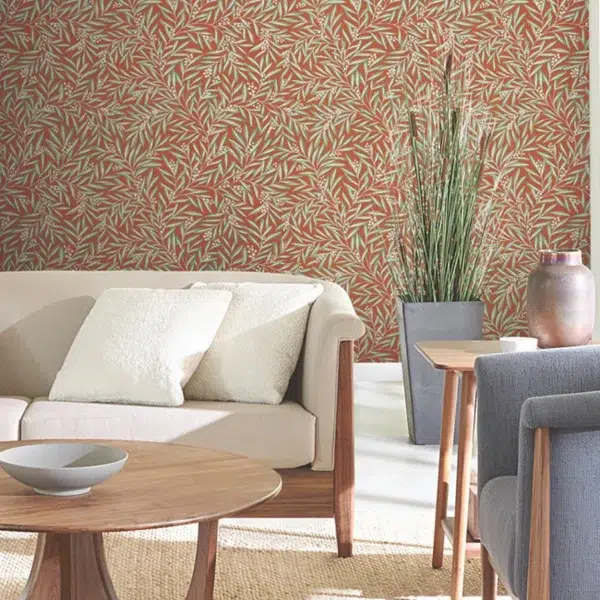 Papel pintado de hojas en color beige Rowan AC9136 - Imagen 15