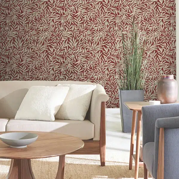 Papel pintado de hojas en color beige Rowan AC9136 - Imagen 9