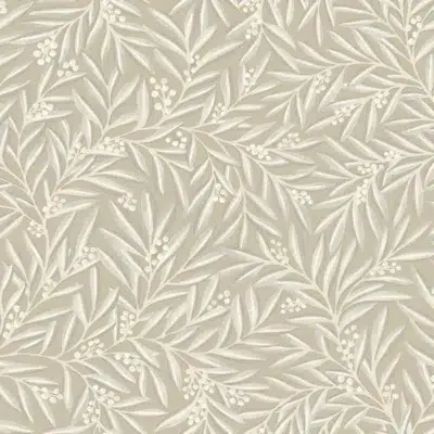 Papel pintado de hojas en color beige Rowan AC9136