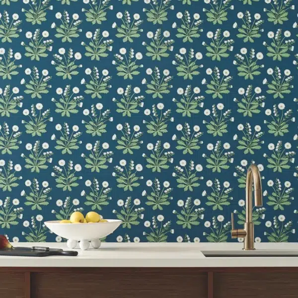 Papel pintado de estampado floral en color negro Meadow Flowers AC9152 - Imagen 10