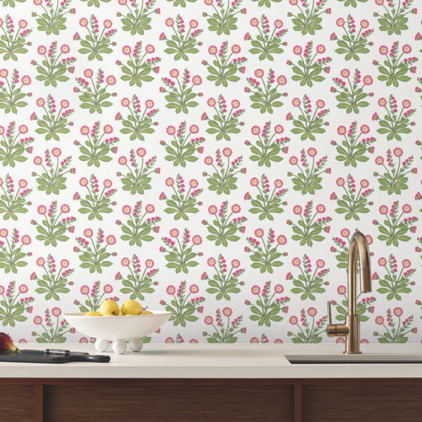 Papel pintado de estampado floral en color negro Meadow Flowers AC9152 - Imagen 5